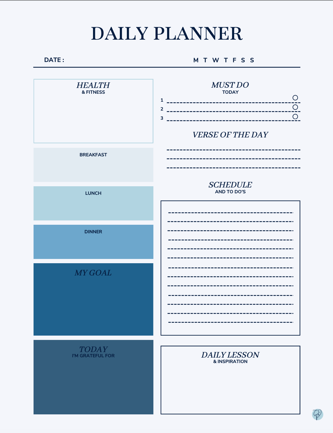 Faith-Based Daily Planner